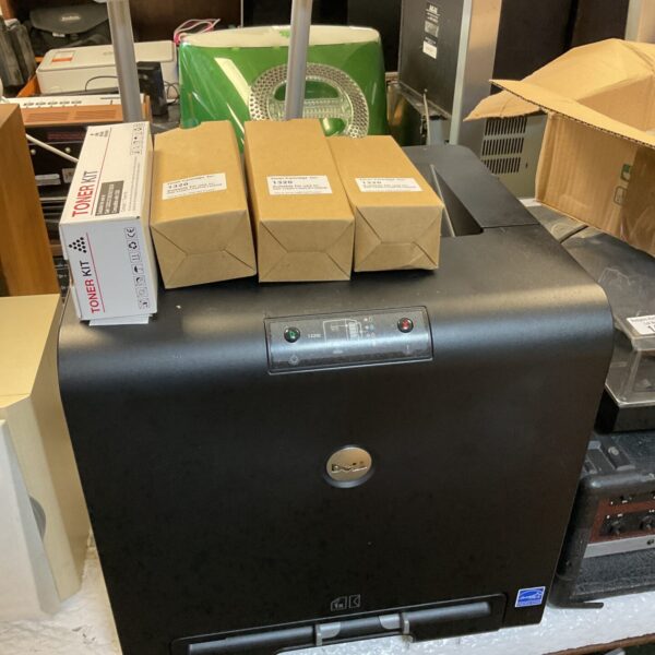Dell 1320c colour laser printer with new ink cartridges included.