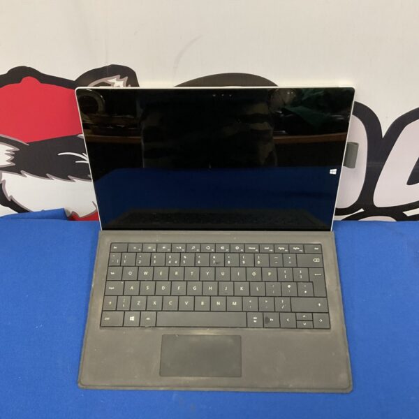 Front view of a Microsoft Surface tablet computer.