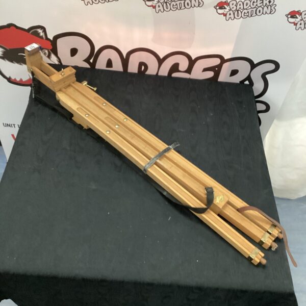 Classic wooden tripod easel for painting and art.