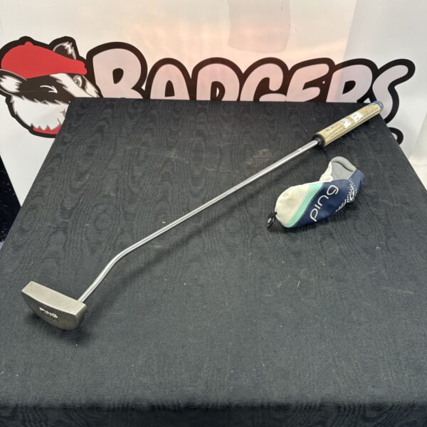 Ping Piper putter with Super Stroke grip and headcover.
