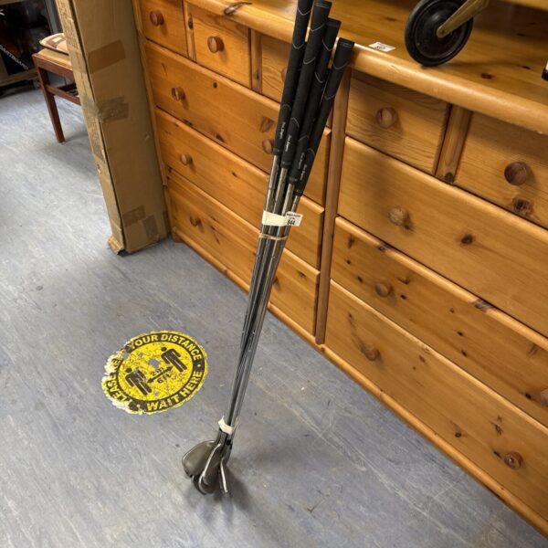 Vintage Ben Sayers M8 golf iron set with steel shafts.