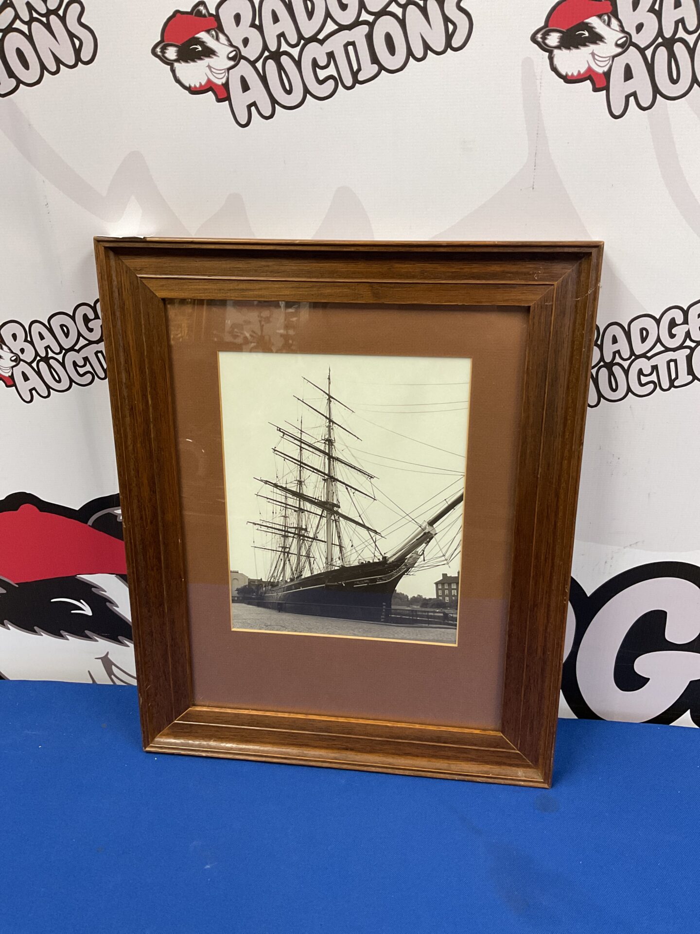 650 Framed black & white photograph of the cutty sark