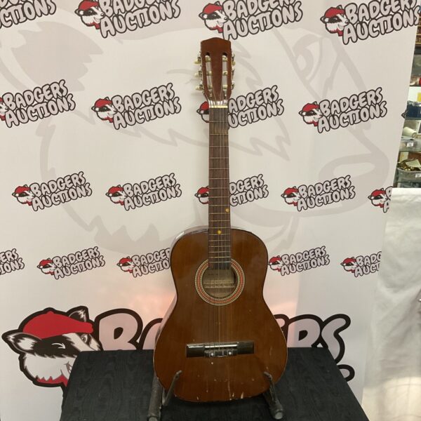 Vintage Hokada model 3337 acoustic guitar in natural finish.