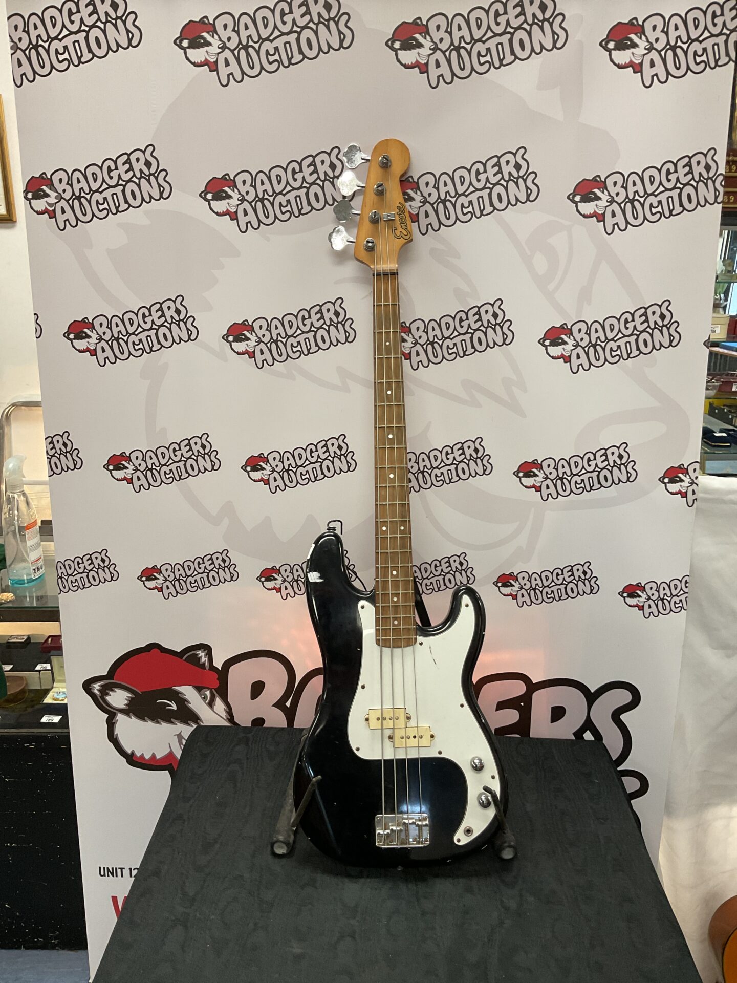 680 Black encore bass guitar
