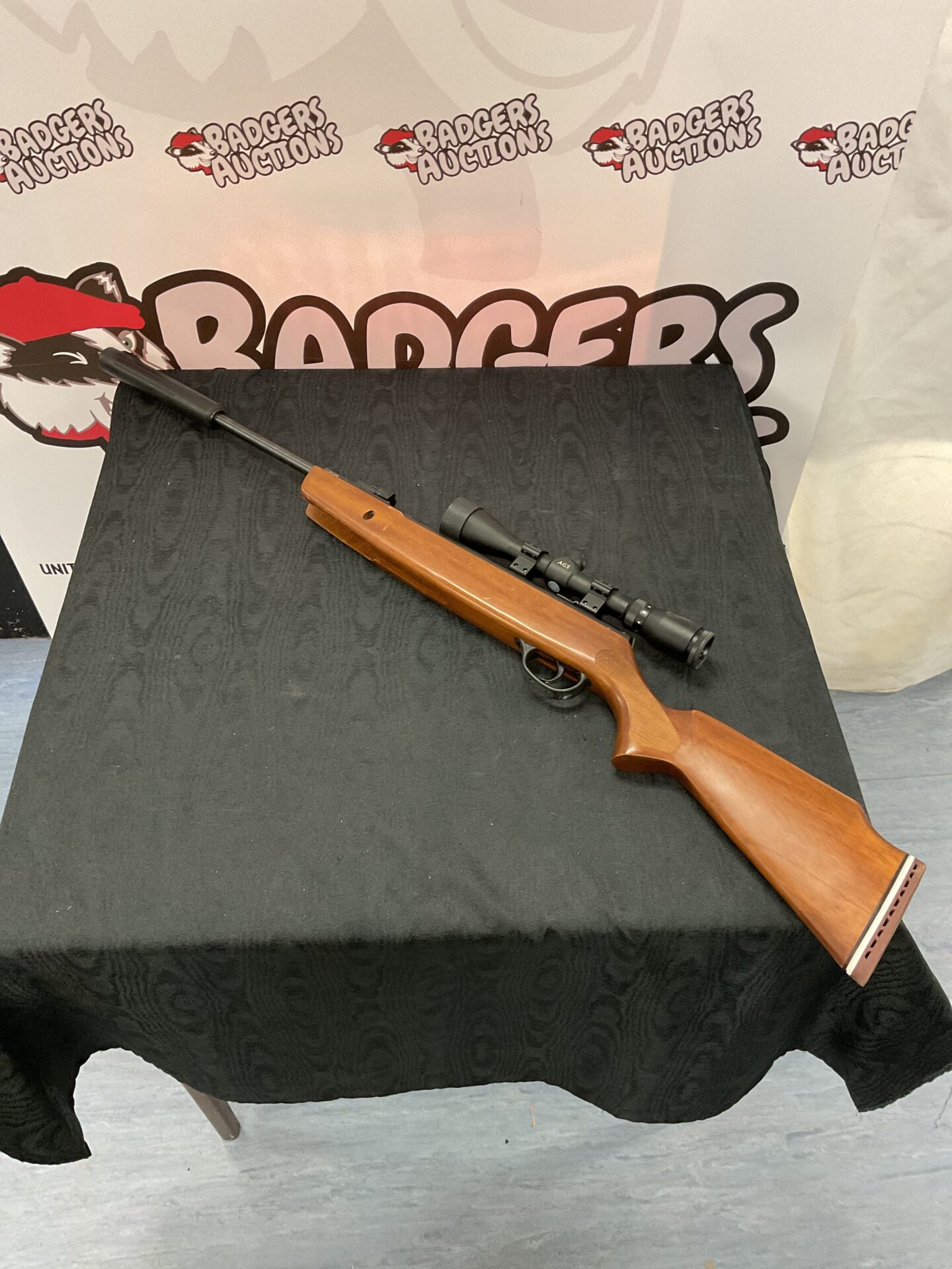 689 Hatsan edgar .22 cal air rifle with ags scope