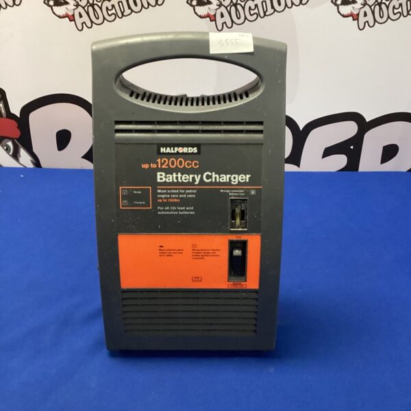 Vintage Halfords 1200cc battery charger for classic cars.