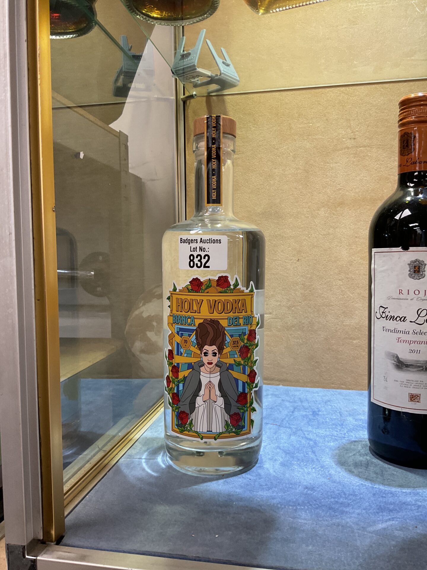 832 Sealed 70cl bottle of Bianca del rio holy vodka