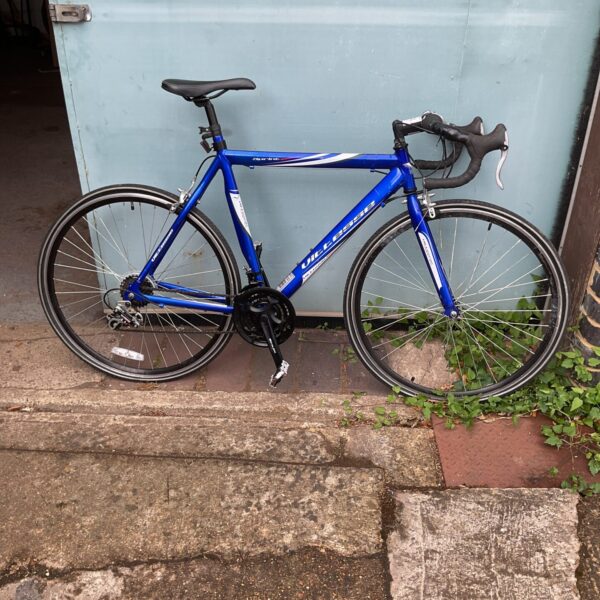 Blue Vittesse sprint racing bike for sale.