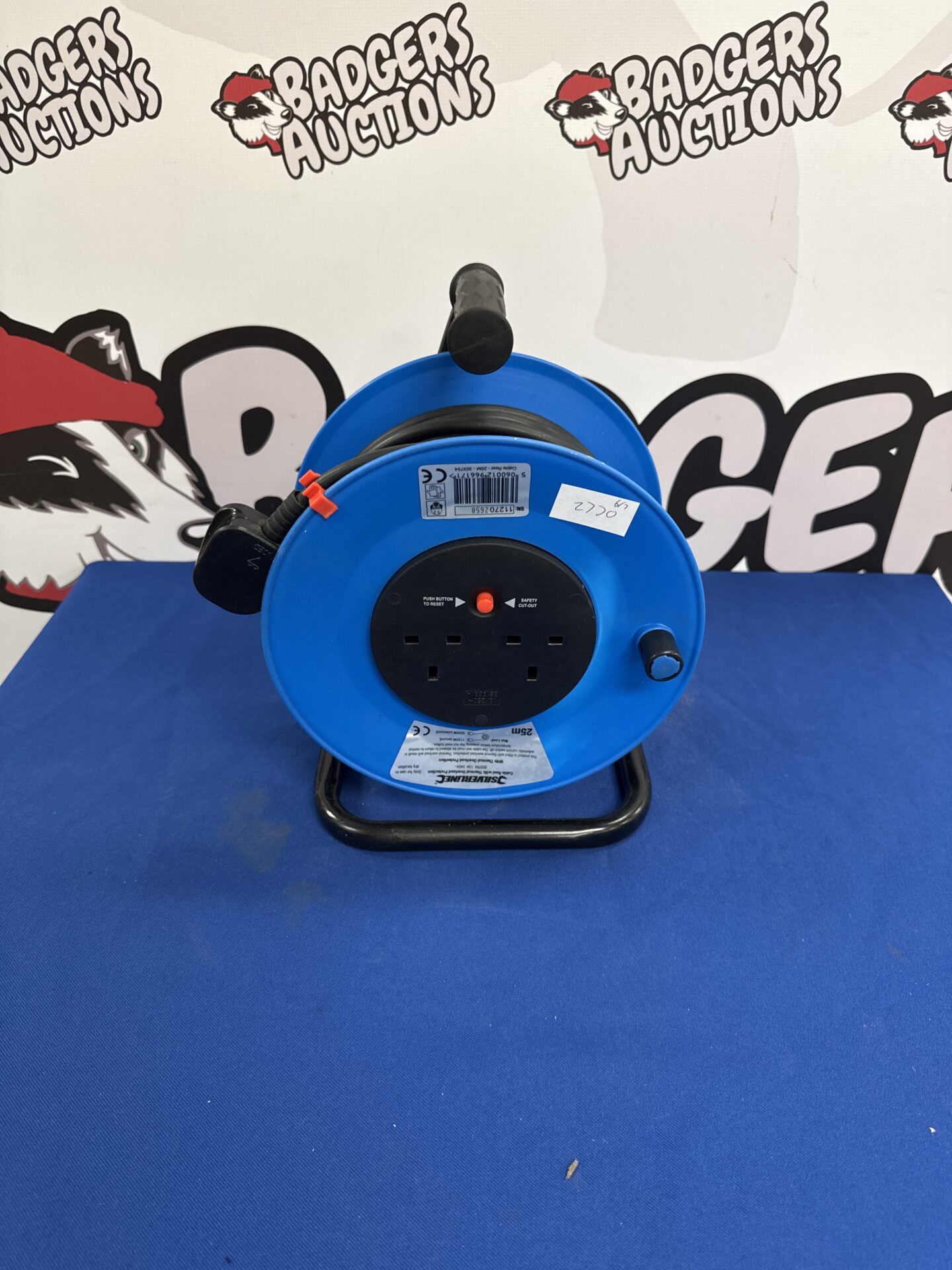 825 Silverline 25m extension reel