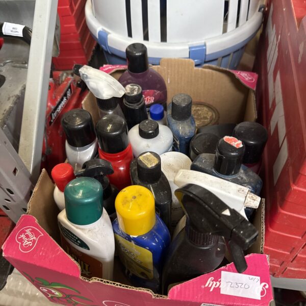 Mixed lot of garage clearance chemicals including T-Cut.