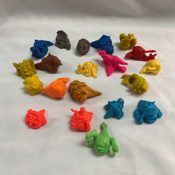Group of vintage Boglins monster toys, collectible figures.