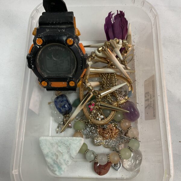 Mixed jewellery and Coolboss watch lot for collectors.