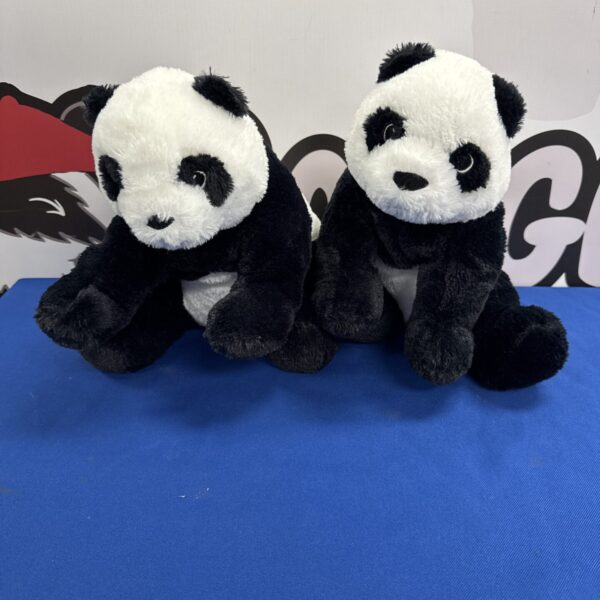 Ikea Kramig panda pair, vintage plush collectible toys.
