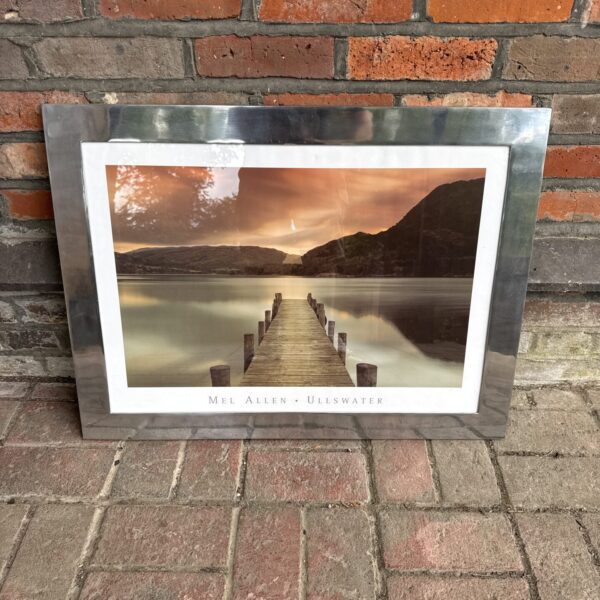 Mel Allen Ullswater print in a stainless steel frame, landscape photography.