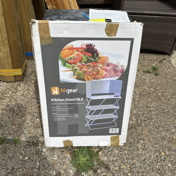Higear Kitchen Stand DLX, a portable camping kitchen organiser.