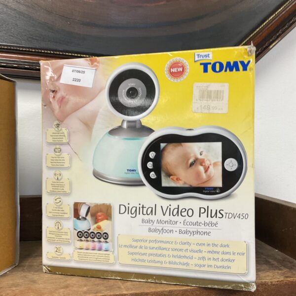 Tomy digital video baby monitor in box, vintage baby security.