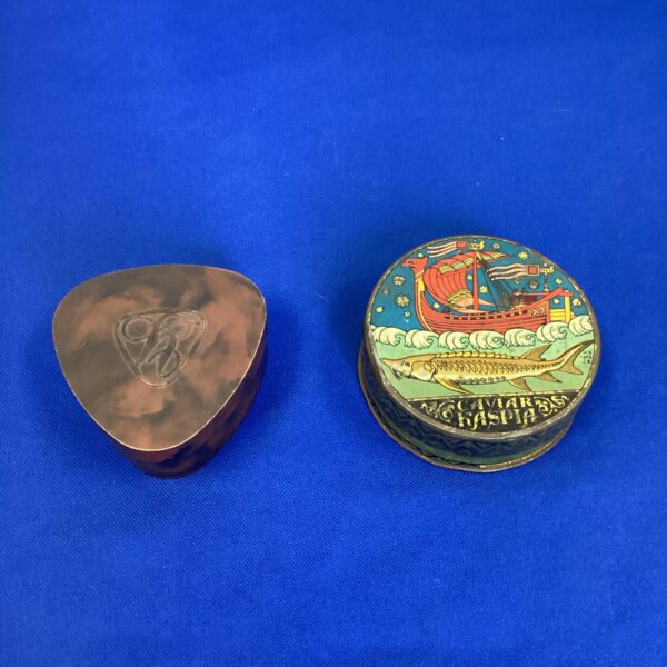 Vintage Yardley trinket box with floral enamel design.