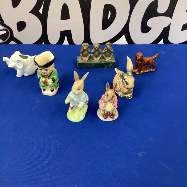 Royal Doulton Bunnykins figures collection on display.
