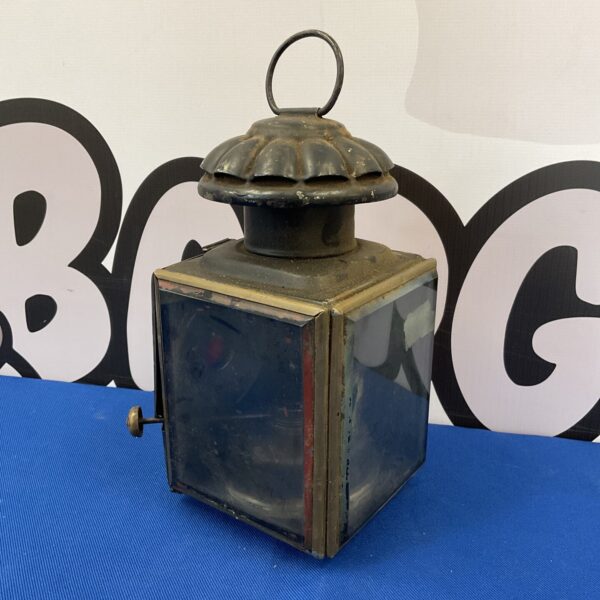 Vintage British Rail signal lantern, a classic railway lamp.