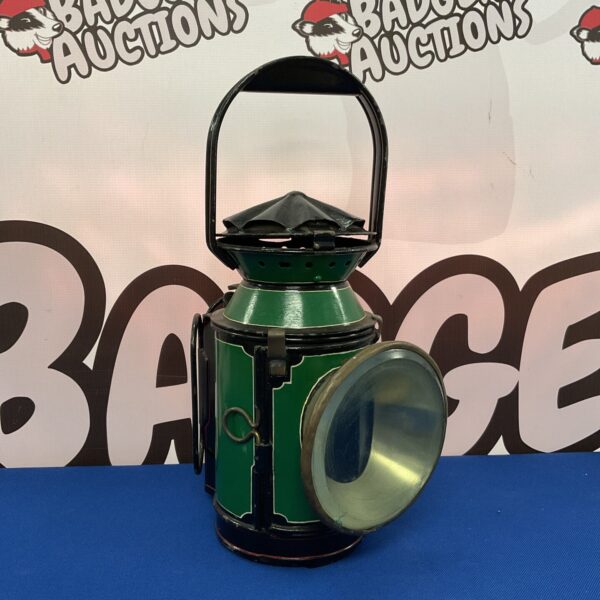 Restored British Rail signal lantern from 1979, a classic railway collectible.