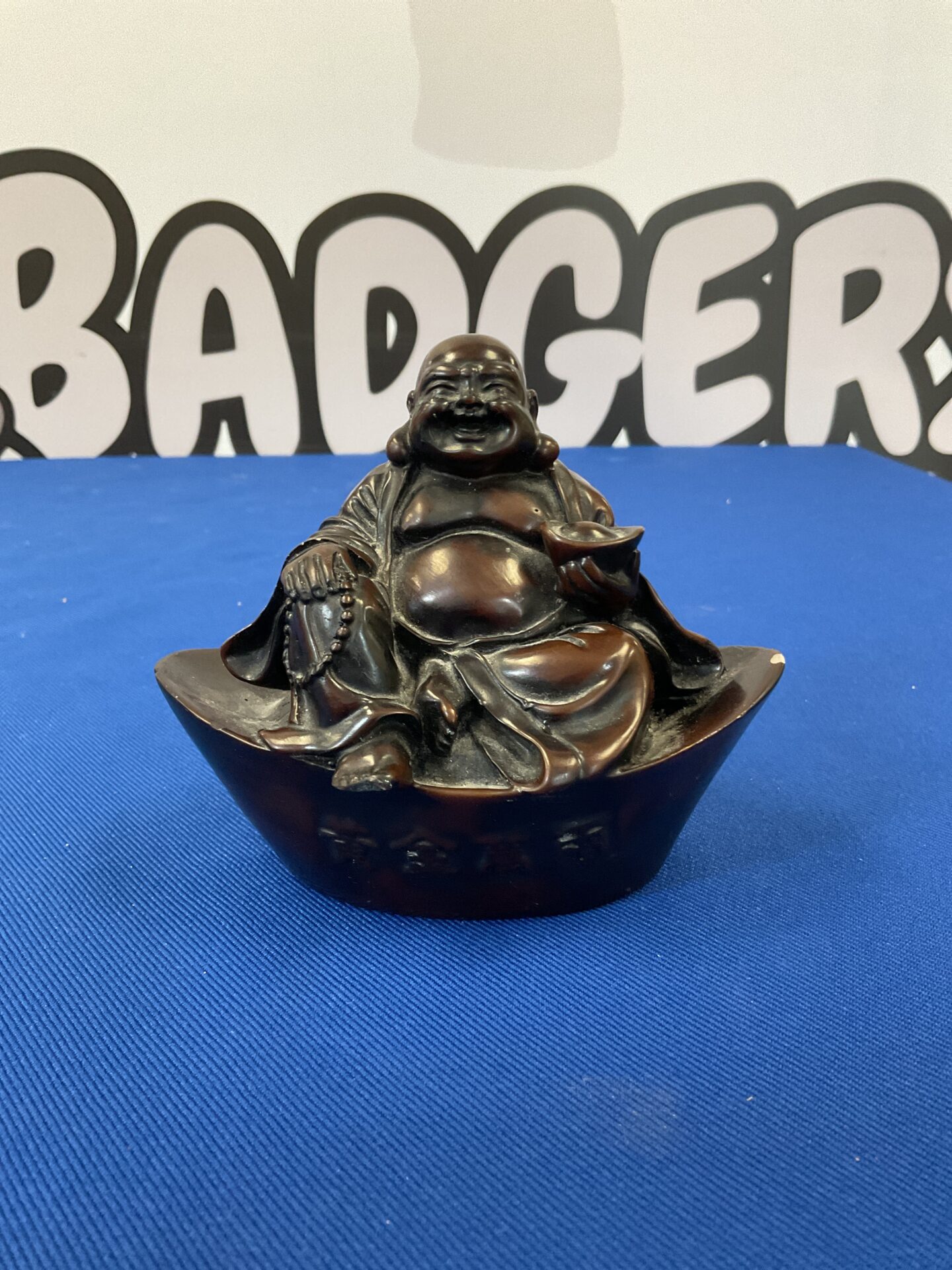 038 Carved soapstone happy Buddha