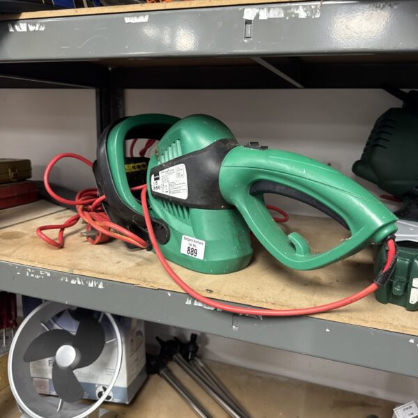 Gardenline electric hedge trimmer for garden maintenance.