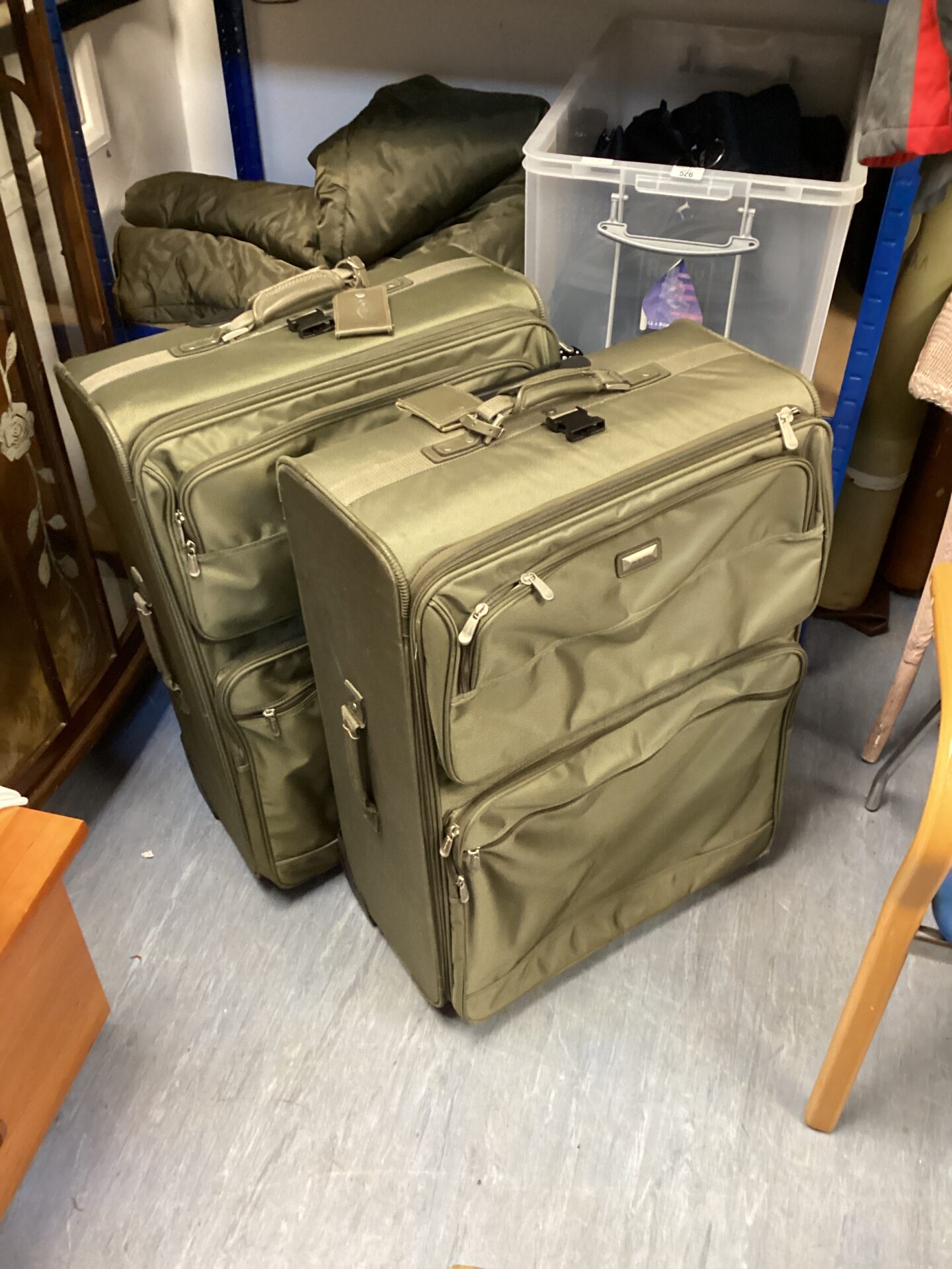 520 Two large destination suitcases