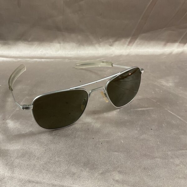 Vintage Randolph Aviator sunglasses with grey lenses.