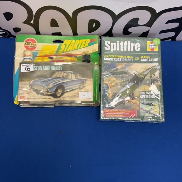 Vintage Airfix Austin Martin DB5 model kit in original packaging.