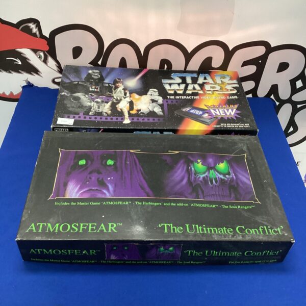 Front view of the Atmosfear Star Wars interactive video board game box.