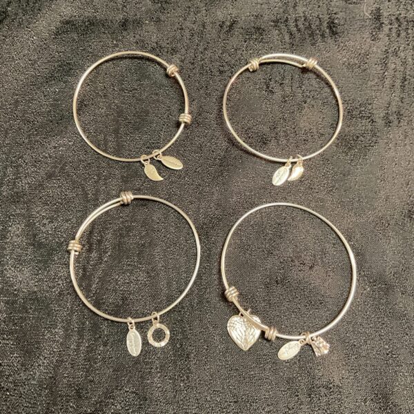 Lot of four 925 silver bracelets, classic vintage style.