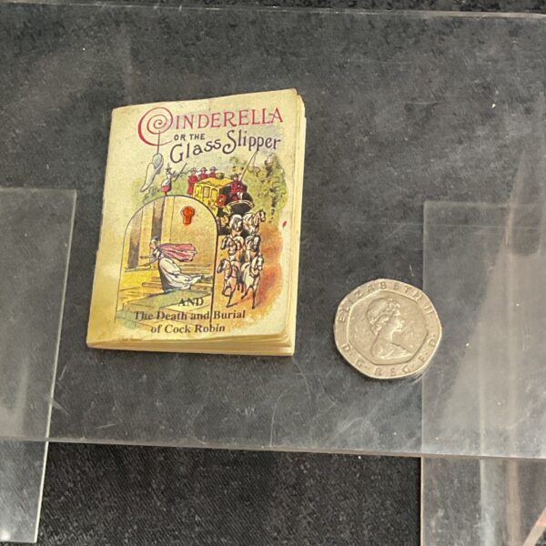 Antique miniature book cover, "Cinderella or the Glass Slipper".