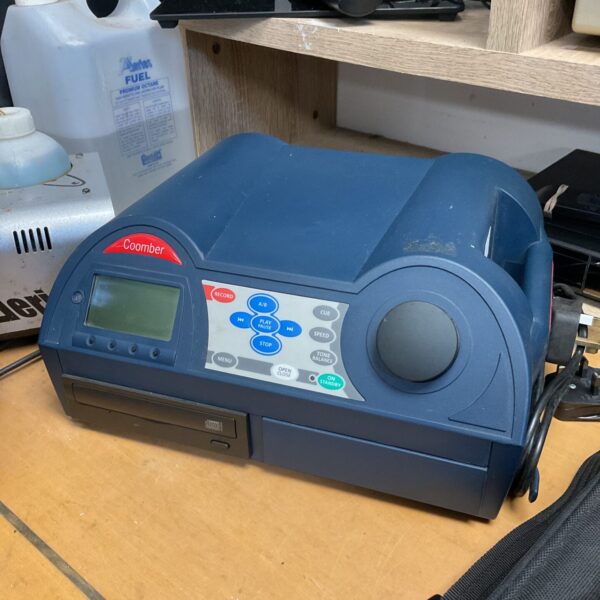 Vintage Coomber 6020 real time CD recorder, side view.