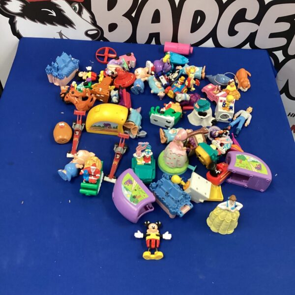 Vintage McDonalds wind-up toy lot featuring Looney Tunes characters.
