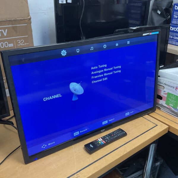Bush 32 inch HD television presented for auction.