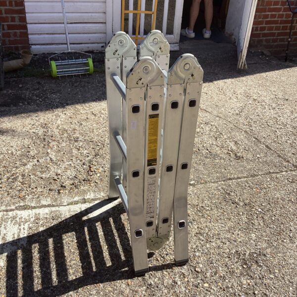 Silver Abru multi purpose aluminium ladder for DIY projects.
