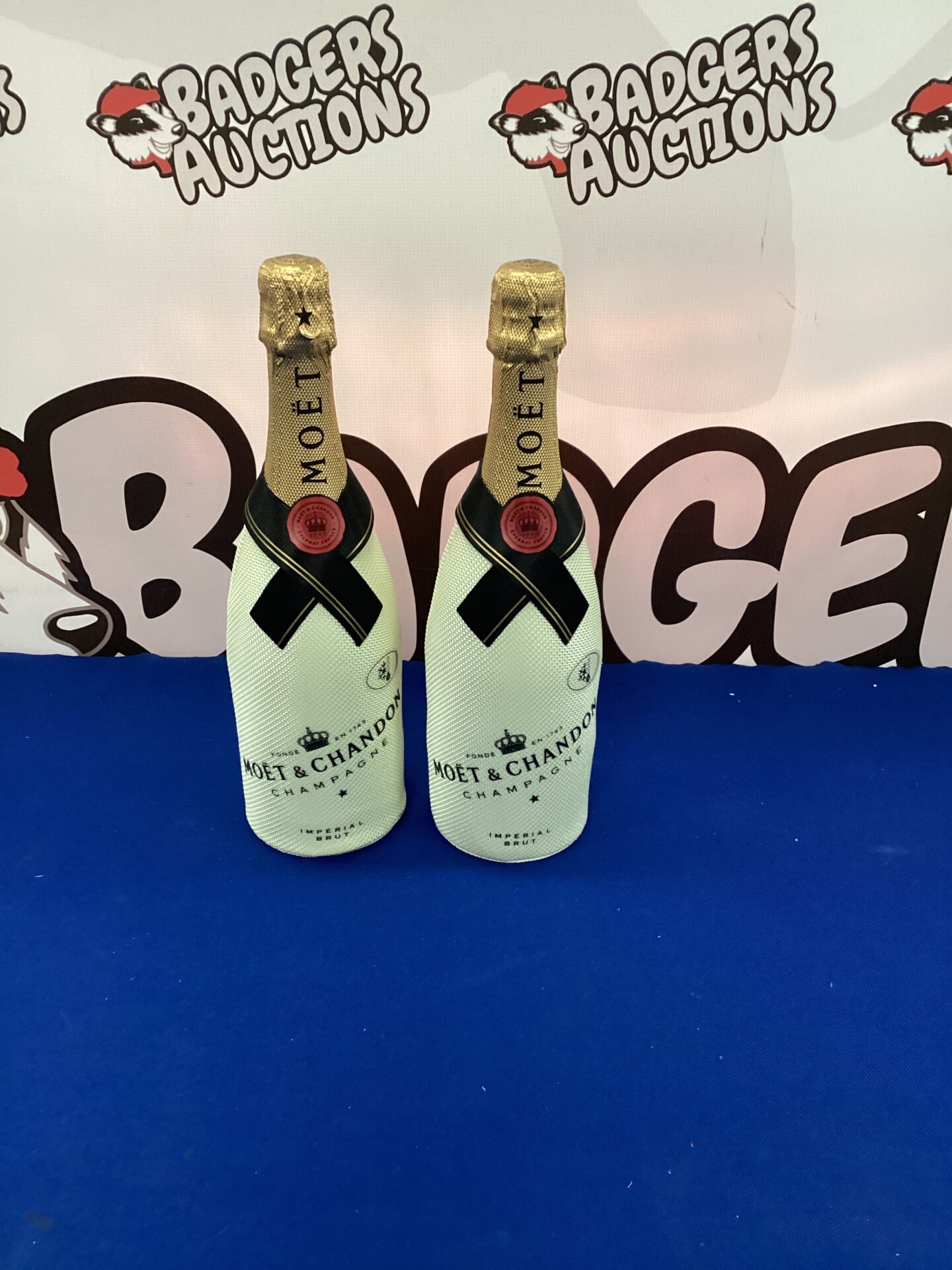 836 Two Bottles of Moet & Chandon Champagne in cooler jackets