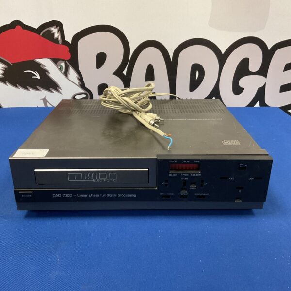 Vintage Mission Dad-7000 linear phase CD player, black finish.
