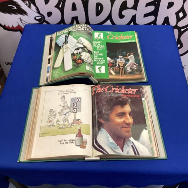 Vintage collection of The Cricketer magazines for collectors.