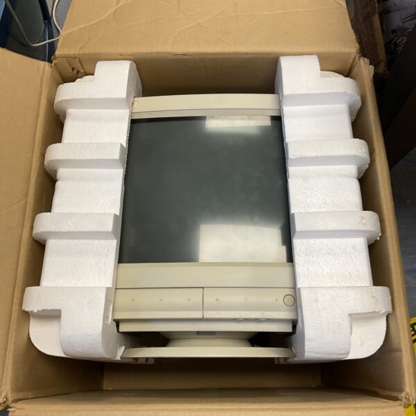 Front view of vintage Mitac 15 inch CRT monitor.