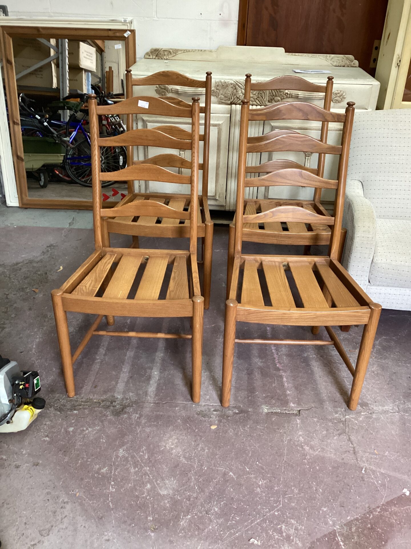 1193 Four Ercol Saville Ladderback Dining Chairs
