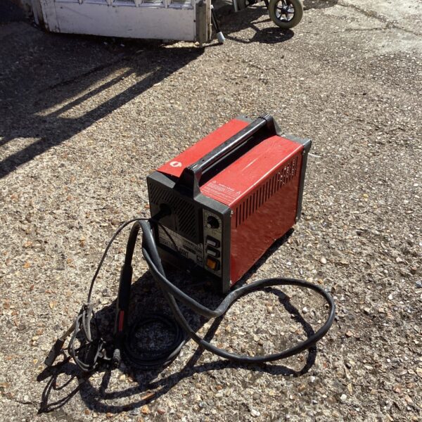 Portable Mightymig welder in used condition, ideal for DIY projects.