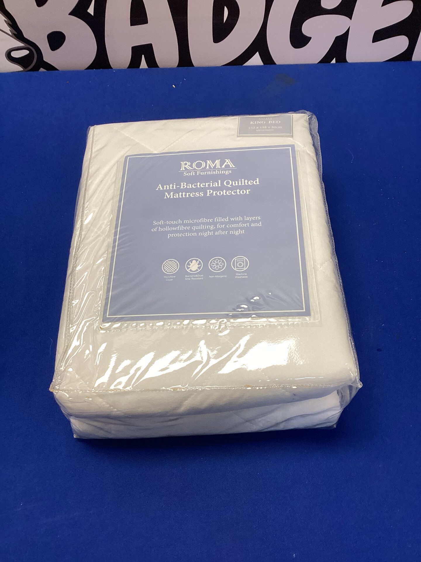 497 Roma anti-bacterial quilted mattress protector