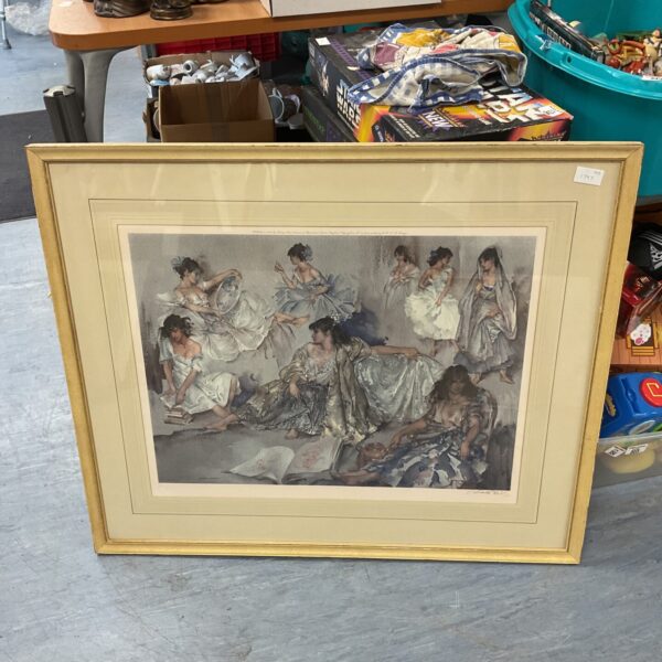 Signed William Russell Flint print, Variations IV, depicting women bathing.