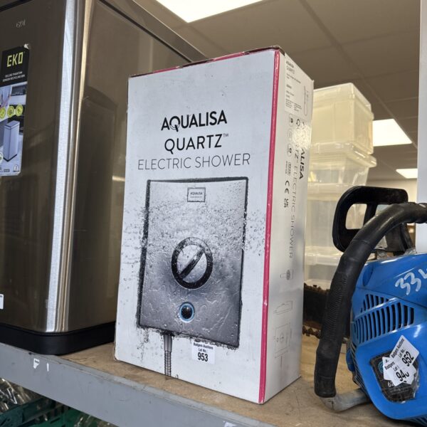 Sealed Aqualisa Quartz electric shower unit in original packaging.