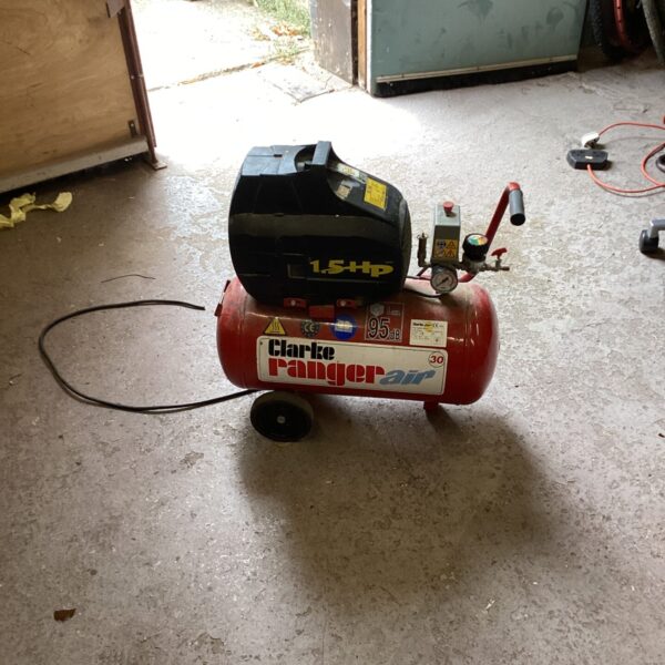 Clarke Ranger 1.5HP air compressor for workshop and garage use.