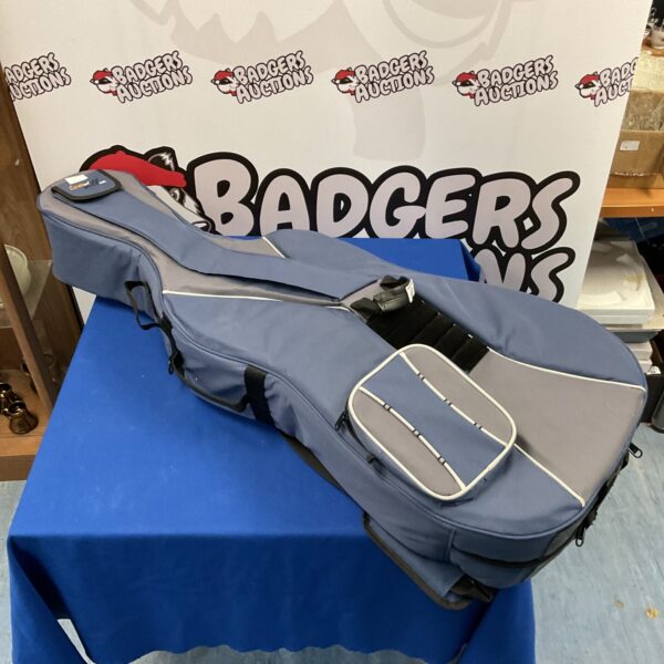 Padded cello case by Tom & Will for instrument protection.