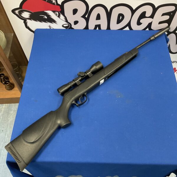 Kral Arms .22 calibre air rifle with scope for target practice.