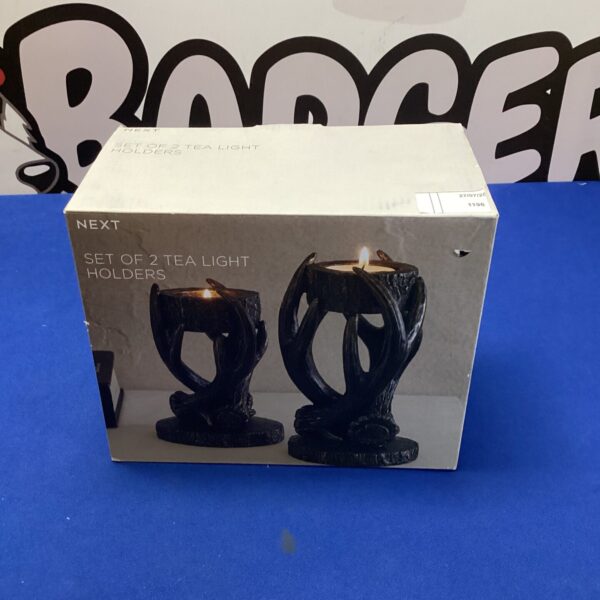Black Next tea light holders, gothic style home decor.