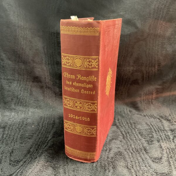 Red cover of German Honor Rank List book, 1926 edition.